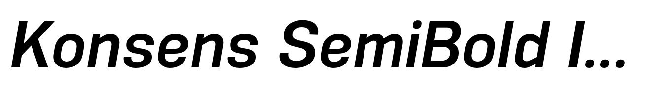 Konsens SemiBold Italic